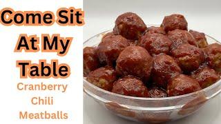 Easy Slow-Cooker Cranberry Chili Meatballs