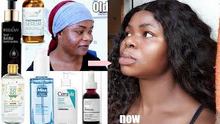 Best Anti-Aging + hiperpigmentation products| morning skincare routine for  Dark Women  (30s to 50s)