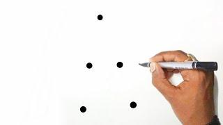 Guitar Drawing with dots | How to Draw a Guitar | Easy Drawing Trick | Step By Step