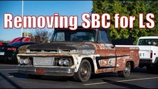 Remove Small Block Chevrolet to LS Swap a 1966 GMC C10