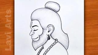 Easy Hanuman ji drawing | Bajarangbali drawing | Drawing Pictures | Chitra | Lavi Arts | God drawing