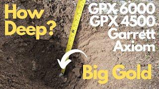 Large Gold | Garrett Axiom vs Minelab GPX 6000 vs GPX 4500