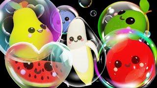 Fruits Dancing with Bubbles - Dancing Fruit - Bubbles Party - Fun Dance Video with Music & Animation