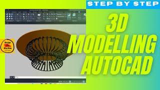 AutoCAD 2021 3D Modelling Tutorial For Beginners - Step By Step !!