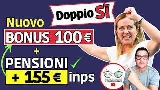 NUOVO BONUS 100€ BEFANA + PENSIONI Bonus 155€ UFFICIALE da INPS  IMPORTO AGGIUNTIVO TREDICESIMA