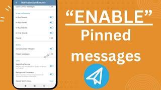 Turn On Pinned Messages On Telegram. |Technologyglance