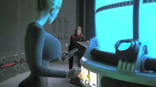 Jeri Ryan (Seven of Nine) Breast Expansion Morph in Star Trek video 4