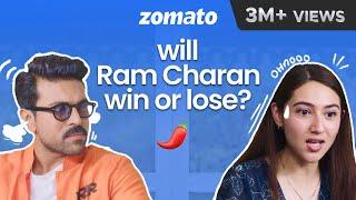 RRR Hero RAM CHARAN | North Indian vs South Indian ️ Spicy Food challenge | Sahiba Bali | Zomato