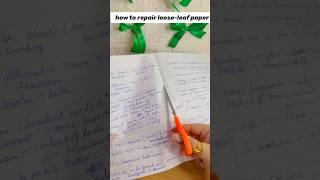 What to do when your loose-leaf paper gets torn?  #shortvideo  #stationery  #cute  #fruity