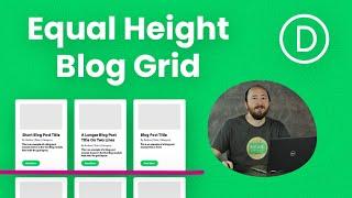 How To Make The Divi Blog Grid Equal Height