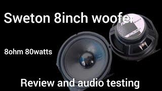 swetone 8inch woofer review and audio testing