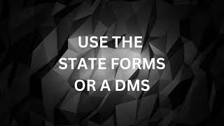 Utah Dealers: Typing or Writing on Forms?