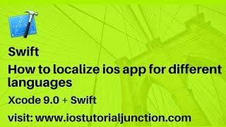 How to localize ios app in swift and xcode 9