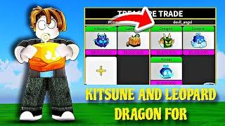 Trading Kitsune and Leopard for Dragon Fruit Challenge in Blox Fruits!