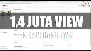 Penghasilan 1 juta view youtube kisaran segini loh!