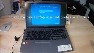 Asus D509DA-EJ664T Ich richte den Laptop ein