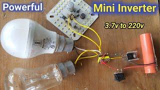 How To Make Mini Inverter With Mobile Charger || How To Make 3.7v to 220v Inverter Circuit