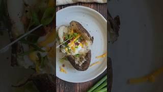 SLOW COOKER BAKED POTATOES 🫡 #bakedpotato #bakedpotatoes #slowcooker #slowcookerrecipe