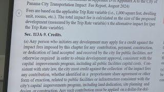 Panama City holds follow up Transportation Impact Fees workshop