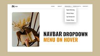 Responsive Navigation Bar With Submenu Dropdown In Hover | Bootstrap Navbar Menu on Hover