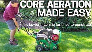 How To Aerate your Lawn EASY - CORE AERATION