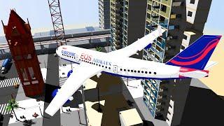 PLANE CRASH - 3D CITY (Experimental Simulation)