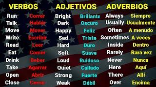  LECCION DE INGLES: 100 Verbos  - 100 Adjetivos - 100 Adverbios   | Domina Y Aprende Inglés 