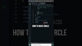 how to make circle in css