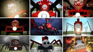 Original vs Roblox vs Garrys Choo Choo Charles Jumpscares Versions Comparison