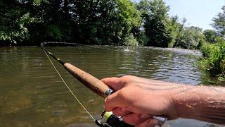 Spin Fishing with a Fly Rod | Wild River Brown Trout Catch & Release | Epic Results!