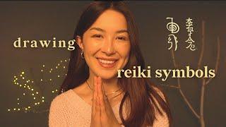 ASMR Tracing & Drawing Reiki Symbols ️ Hand Movements, Finger Flutters, Spiritual Roleplay