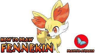 How To Draw Fennekin Pokemon | Drawing Animals