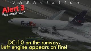 Fedex MD-10 GEAR COLLAPSES + CAUGHT FIRE at Fort Lauderdale!