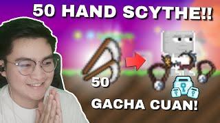 GACHA 50 HAND SCYTHE!! DAPAT ITEM INI?! | Growtopia Harvest Festival 2024