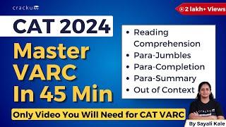 CAT 2024 Complete VARC Revision in 45 Minutes | Covers All Verbal Ability Topics For CAT Exam