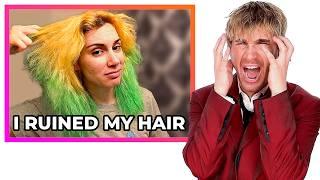 Hairdresser Reacts To *CRAZY* Hair Transformations