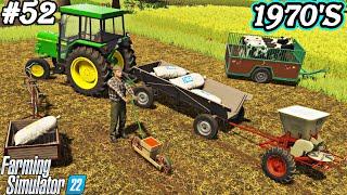 1970'S. Sowing onions and carrots with a MANUAL SEEDER. Farming simulator 22. FS 22. Timelapse. Ep52