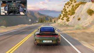 Assetto Corsa - Porsche 911 GT3 (992) Touring Manual at LA Canyons | Moza DD R9 Gameplay