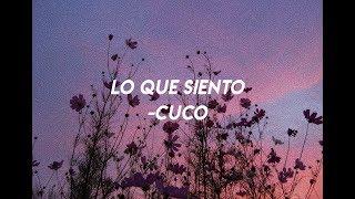  lo que siento- cuco (lyrics) 