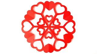 Heart Snowflake ️️ DIY Valentine Decorations Valentine Heart Snowflake