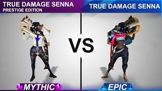 True Damage Senna Prestige Edition VS True Damage Skin Comparison | SKingdom - League of Legends