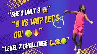 “My First Level 7 Tennis Tournament | 9-Year-Old vs 14U ”