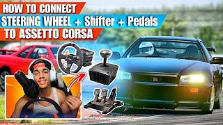 How to Connect your Steering Wheel + Pedals + Shifter to Assetto Corsa!