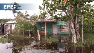 Las intensas lluvias y fuertes vientos de Helene dejan huellas visibles a su paso por Cuba