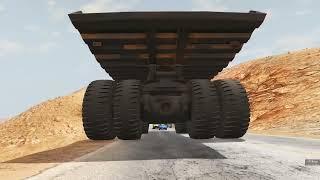 МОМЕНТАЛЬНАЯ СМЕРТЬ! БЕЛАЗ БЕЗ ТОРМОЗОВ НА СПУСКЕ | BeamNG.drive