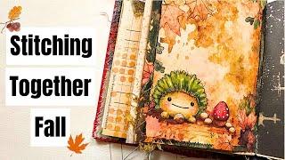 Finishing Up My Fall Junk Journal/Making Clusters, Attaching Signatures & Making a Cover