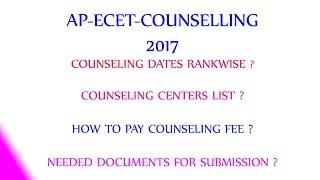 Ap Ecet Counselling 2017 admission Notification