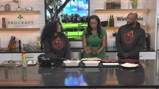 Bad Chic Chicken & Waffles roll up to make some egg rolls on Good Morning Jacksonville