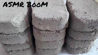 ASMR:;Big blocks of sandcement crumbling /dry & water /dipping &paste play