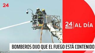 Incendio que afecta a Escuela de Carabineros está contenido | 24 Horas TVN Chile